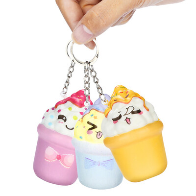 

Gotoamei Squishies Kawaii Ice Cream Slow Rising Cream Scented Keychain Stress Relief Toys