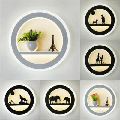 

Acrylic Round LED Bedroom Bedside Wall Lamp Simple Modern Aisle Corridor Lights