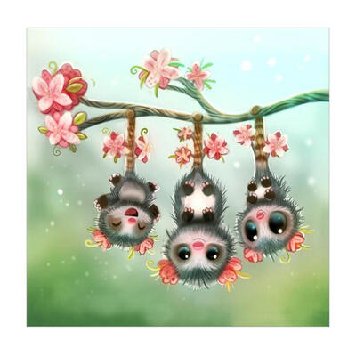 

5D DIY Full Drill Diamond Painting Handstand Mice Cross Stitch Embroidery