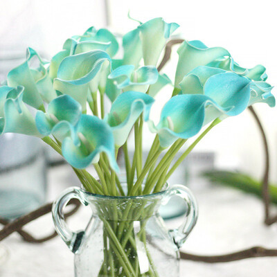 

Gobestart 6 PC Artificial Calla Lily Fake Flower Wedding Home Decor Bouquet E