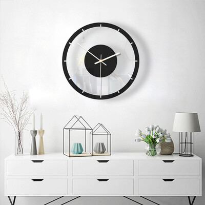 

Siaonvr Nordic Style Wall Clock Silent Transparent Acrylic Clock Home Living Room