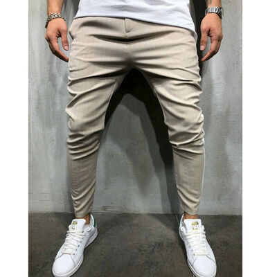 

Mens Track Pants Casual Sport Gym Jogging Jogger Pencil Pants Trousers Bottoms