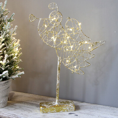 

Tailored Christmas Desk Luminous Gift Iron Decoration Elk Snowman Home Decoration