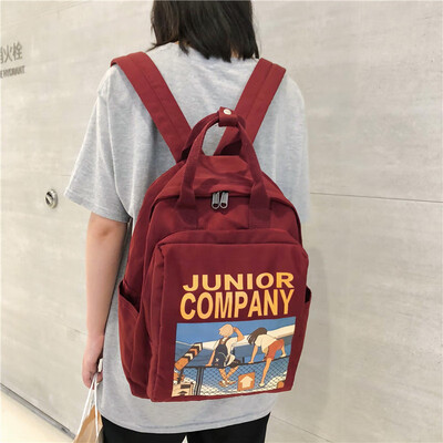 

Insfeng schoolbag female Korean version of high school backpack college students wear fashionable shoulder bags