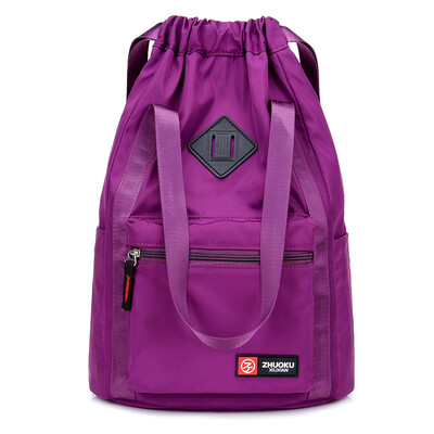 

Mens&womens sports fitness bag simple outdoor travel backpack light bundle pocket drawstring shoulder bag storage
