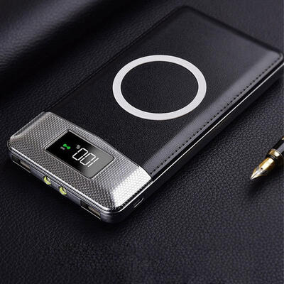 

12000 Mah Power Bank External Battery Bank Built-in Wireless Charger Powerbank Portable Wireless Charger For IPhone  M