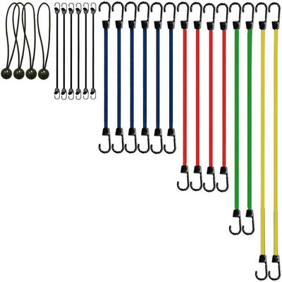 

〖Follure〗Best Choice 162427Piece Premium Bungee Cord Assortment in Storage Jar