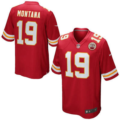 

Mens Football Jersey Kansas City Chiefs Joe Montana Red Retired Player Game Jersey