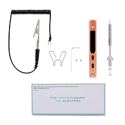 

TS100 Soldering Iron Set Programmable Small Electric Soldering Iron OLED Screen Rapid Warming