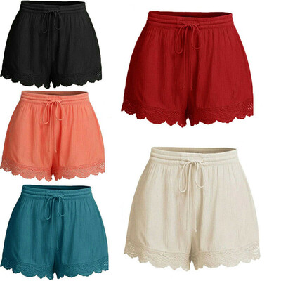 

NEW Summer Women Casual Beach Shorts Ladies Sports Shorts Cotton Pants Plus Size