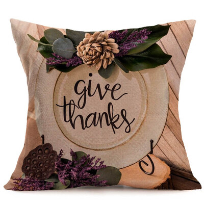 

Tailored Happy Fall Thanksgiving Day Soft Linen Pillow Case Cushion Cover Home Decor