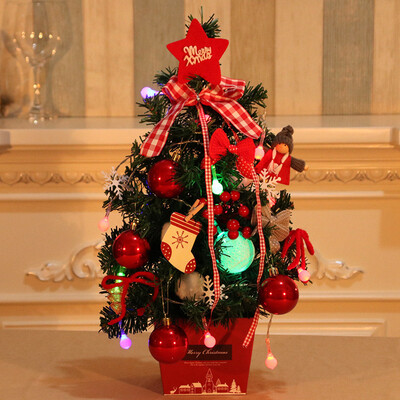 

〖Follure〗LED Artificial Tabletop Mini Christmas Tree Decorations Festival Miniature Tree