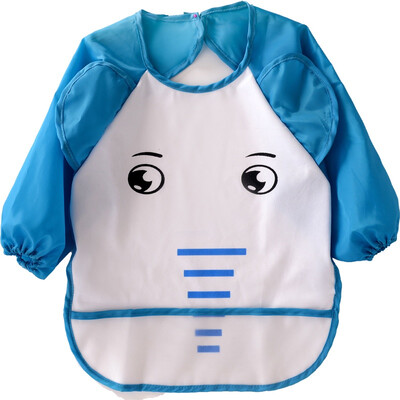 

9 Colors Cute Cartoon Children Bib Printed Long Sleeve Baby Bib Infant Waterproof Apron Clothing 1-3T