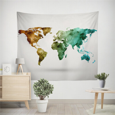 

Toponeto Vintage World Map Wall Tapestries Hanging Hippie Tapestry Bedspread Yoga Mat New