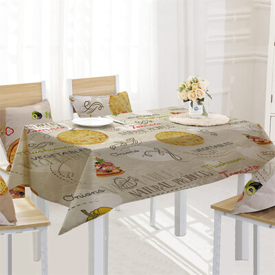 

Toponeto Pizza Table Cloth Linen Tablecloth For Kitchen Decorative Dining Table Cover