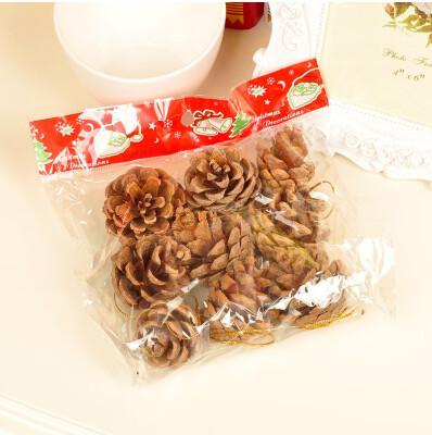 

Pine Cones 9Pcs Christmas Hanging Pinecone Ornaments Xmas Tree Ornaments Party Supplies