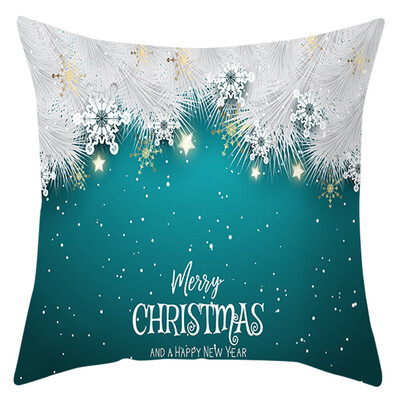 

Siaonvr Christmas Series Home Decor Polyester Peach Skin Pillow Case 18x18in
