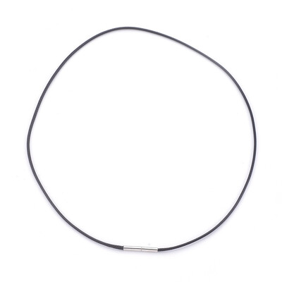 

Waxed Cord Necklace Making with Stainless Steel Clasps Black 1866"474cm 16mm