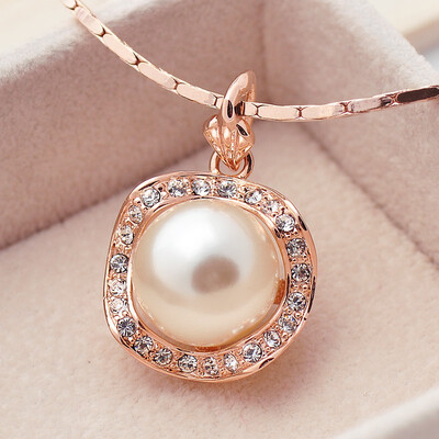 

Simple ladies pendant temperament pearl clavicle chain