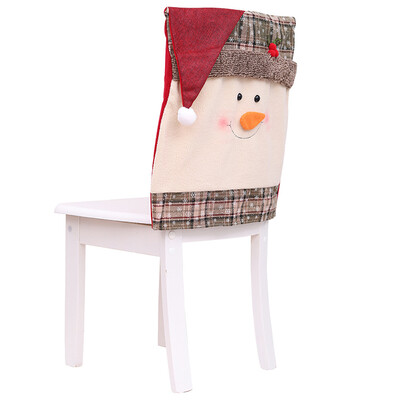 

Fashion Christmas Chair Cover Snowman Santa Claus Xmas Decoration Ornament Decor