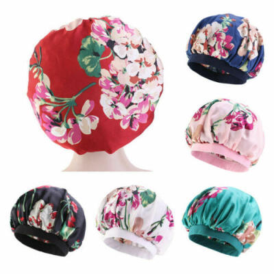 

Soft Silk Satin Night Sleep Cap Hair Bonnet Hat Head Cover Wide Band Elastic New