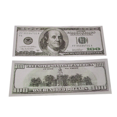 

500PCS Dollar Bill Souvenir Banknote Commemorative Banknotes Realistic Fake Play Money With U S Characteristics Real Looking Doubl