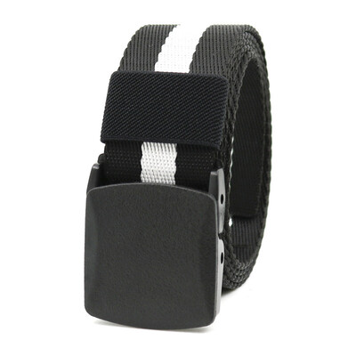 

Mens fashion Belts Automatic Buckle Nylon Belt Male Army Tactical Belt men&women high quality Striped canvas Waist Belts