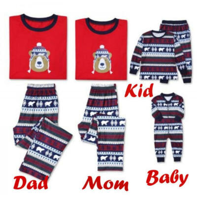 

US Christmas Family Matching Pajamas Set Adult Kids Nightwear Sleepwear Pyjamas