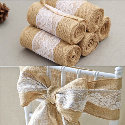 

〖Follure〗1 Roll Natural Vintage Jute Burlap Ribbon DIY Wedding Strap Party