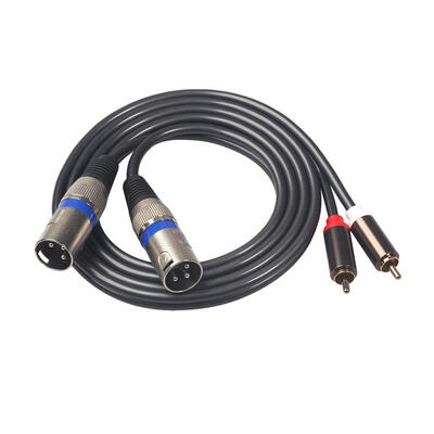 

15m 49ft Dual XLR Male to Dual RCA Male Audio Signal Patch Adapter Cable