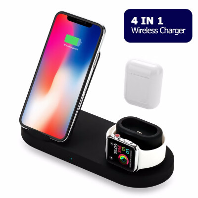 

3 In1 Qi 10W Fast Wireless Charger Stand Wireless Charging Station Compatible With Apple Watch Series 4321 & AirPods