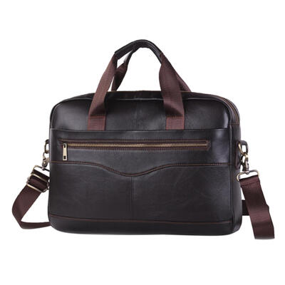 

Men Large Capacity Briefcase Leather Travel Shoulder Handbags Laptop Bags