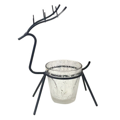 

〖Follure〗Reindeer Tealight Candle Holders Metal Best for Christmas Holiday