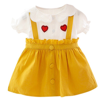 

Baby Girls Dress Summer Baby Dress Sleeve Newborn Infant Dresses Cotton Love Toddler Dresses For 0-2T