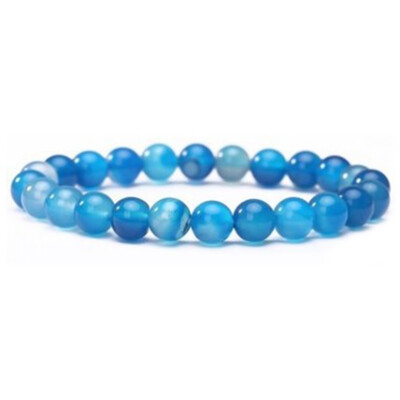 

12 Colors Agate Couple Bracelets 8Mm Natural Stone Beads Healing Energy Bracelet For Women Men