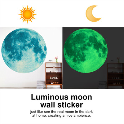 

Moon Luminous Wall DecalLuminous in the Dark Moon Wall Sticker Decal Home Art Decor for Children Kids Bedroom