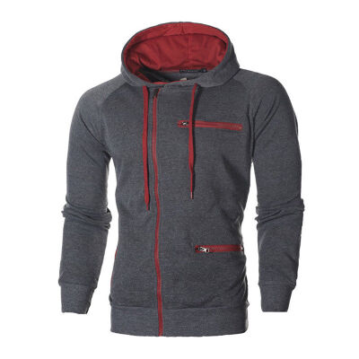 

Men Zipper Hoodies Hooded Jacket Sweatshirt Casual Clothing Gym Fitness Jogging