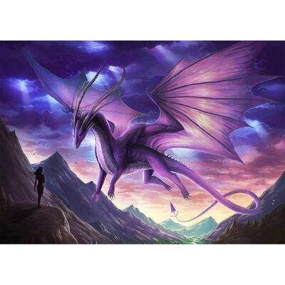 

5D DIY Full Drill Diamond Painting Purple Dragon Cross Stitch Embroidery