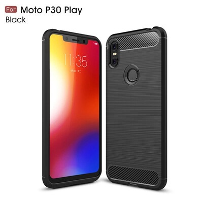

Goowiiz Phone Case For Motorola Moto OneP30 PlayPowerP30 NoteE5 Play Go Fashion Slim Carbon Fiber Silicone Prevent falling
