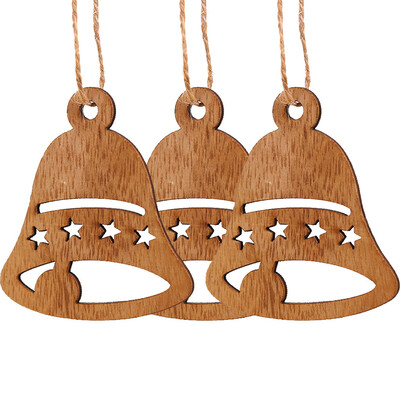 

Siaonvr 3PC Christmas Snowflakes Wooden Pendants Xmas Tree Ornaments Home Hanging Decor