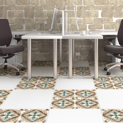 

Toponeto 4Pcs Creative Adhesive Tile Floor Wall Decal Sticker DIY Kitchen Bathroom Decor