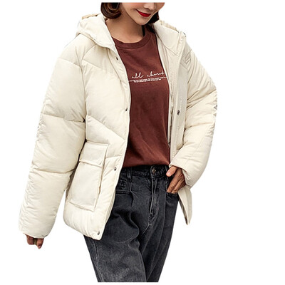 

Toponeto Women Winter Warm Pocket Hooded Thick Warm Slim Jacket Overcoat Outcoat Coat