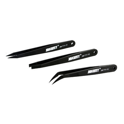 

3pcsset Jakemy Antistatic Tweezers Mobile Phone Repair Tool DIY Gadgets Tweezers Set Kit