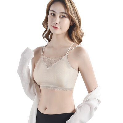 

Sexy Suspenders Lace Sports Vest Underwear Mesh Perspective Anti-Glare Fitness Tube Top