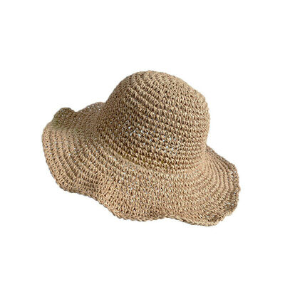 

Ladies Summer Sun Hats Women Panama Straw Beach Hats Foldable Wide Brim Floppy