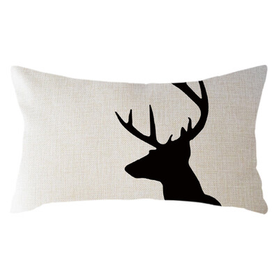 

〖Follure〗Minimalist Animal Pillow Case Linen 30x50cm Throw Cushion Cover Home Decor