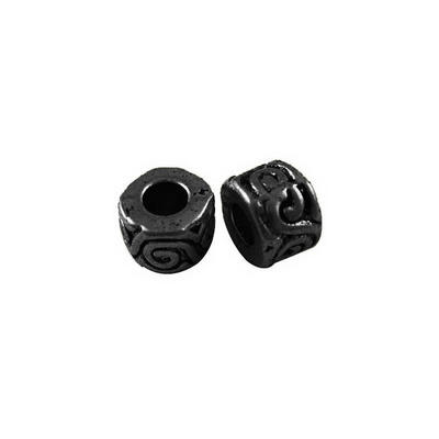 

Tibetan Style Alloy European Beads Large Hole Beads Lead Free&Nickel Free&Cadmium Free Column Gunmetal 11x7mm