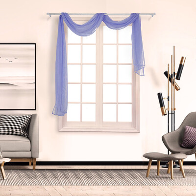 

Toponeto 1Pcs Voile Curtain Swags All Colours Pelmet Valance Net Curtains Voile Swag