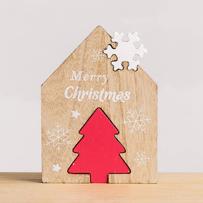 

〖Follure〗Christmas Wooden Desktop Decoration Home Party Ornaments Building Blocks Gifts