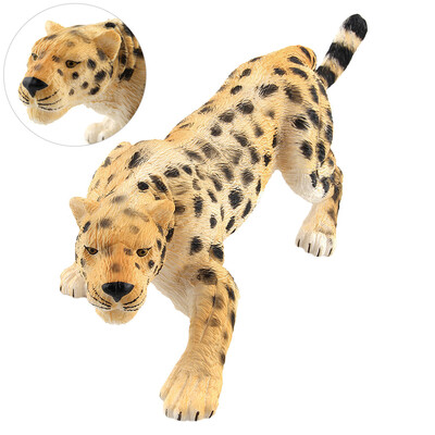 

YIWULAEducational Science Leopard Animal Model Ornament Figurine Toy For Kids Gift